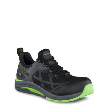 Red Wing CoolTech™ Athletics Safety Toe Athletic Mens Safety Shoes Black/Green - Style 6346